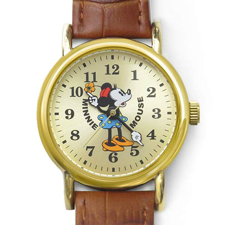 楽天市場】【Disney】ミッキー & ミニー マウス ラウンド ウォッチ 革 