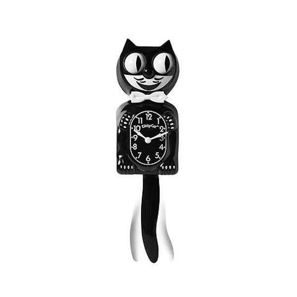壁掛けフックが貰える California Clock 海外最新 Company Kit 当店一番人気 Cat のミニサイズ キャット Klock クロック キティー 振り子時計 Kitty-cat 仔猫
