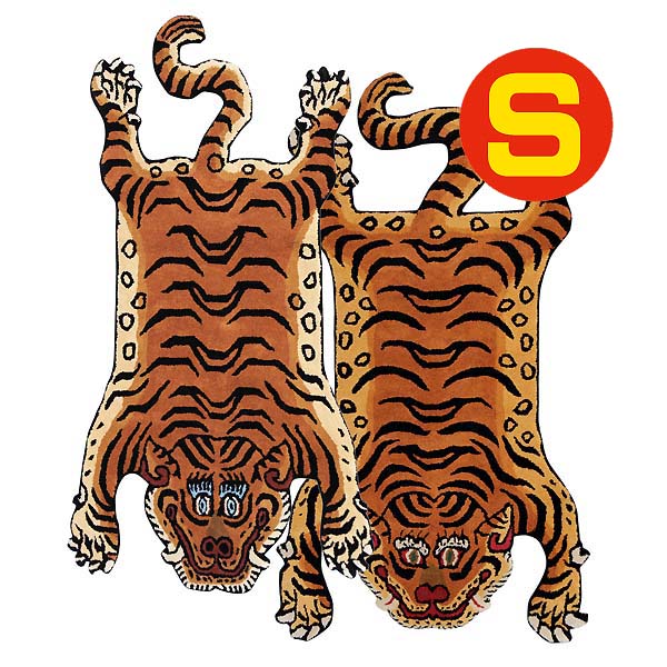楽天市場】チベタン タイガー ラグ マット S 虎型 絨毯 100cm : RINKY