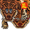 チベタン タイガー ラグ マット XL 虎型 絨毯 190cm