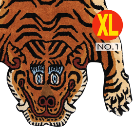 チベタン タイガー ラグ マット XL 虎型 絨毯 190cm