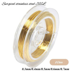 316LT[WJXeX 18KGP C[ ANZT[p ANZT[p[c nhCh Ntg DIY | f ޗ 10m 0.3mm 0.4mm 0.5mm S[h AM[Ή 