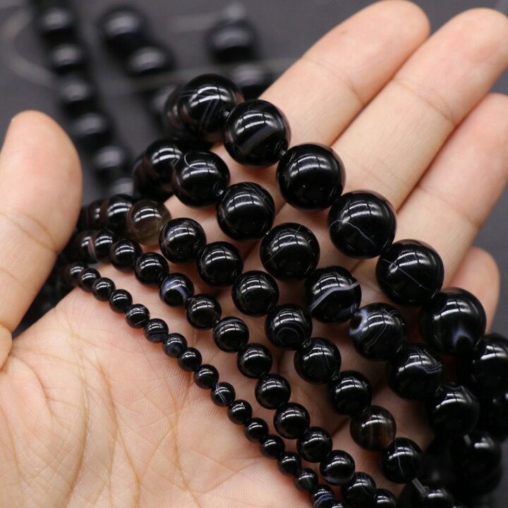 楽天市場】サードオニキス ブラック1連 6mm 8mm 10mm 12mm 約38cm/1連 