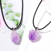 楽天市場】紫 ラベンダー 石 ネックレスの通販 