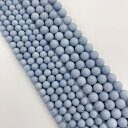 【天然保証・卸売対応】癒しと浄化のエンジェライト 6mm 8mm 10mm 1粒 1連 約38cm｜天然石パワーストーン ブレスレット素材｜心の安定・ストレス緩和・コミュニケーション向上に人気の天然石卸専門