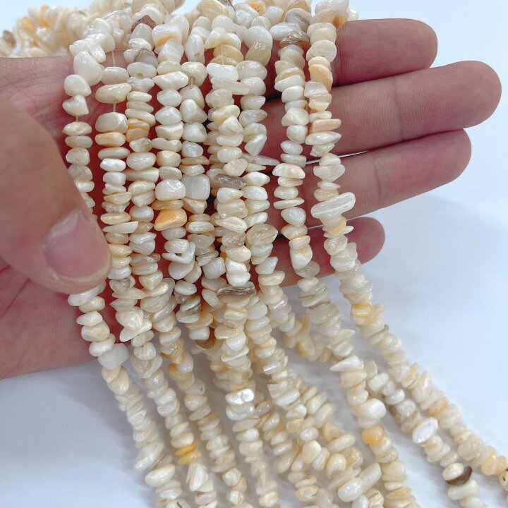 楽天市場】マザーオブパール20g(約90粒)or 1連(約80cm 50g) さざれ石 