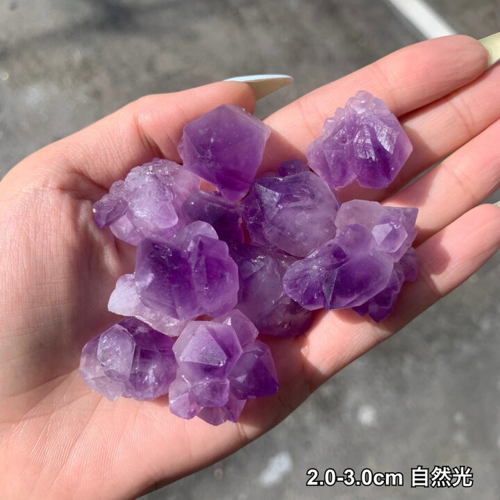 楽天市場】100g！レア！超綺麗！！アメジストクラスター原石！天然石 