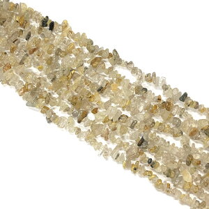 レア!ルチルクォーツ!【穴あき】さざれ石 20g また1連約80cm ルチルクォーツ 天然石 パワーストーン ハンドメイド素材 パーツ「金針水晶」「金紅石」Rutile quartz