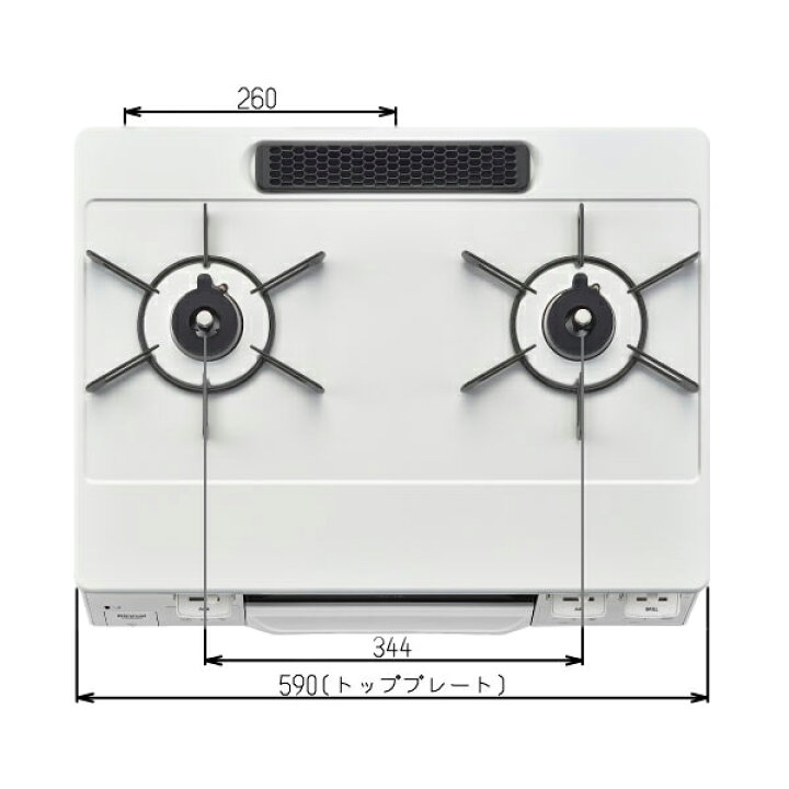 楽天市場】【ポイント5倍】ガスコンロ リンナイ (Rinnai) 59cm 2口  