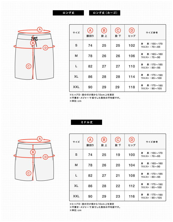 楽天市場】サーフパンツ メンズ ロング丈 ロング丈カーゴ ミドル丈