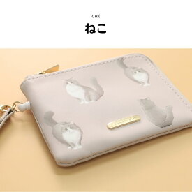 【クーポンで￥1782】定期入れ パスケース リール付き 猫 ファスナー かわいい 小銭入れ ファスナー ねこグッズ 雑貨 レディース カード入れ ネコ ウサギ コインケース ICカードケース パスケースリール プレゼント ギフト 子供 ファスナー付き うさぎ