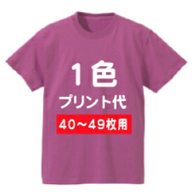 【40枚〜49枚専用】オリジナルTシャツプリント加工　1箇所・1色プリント代ご希望のウェアを一緒にご購入下さい。