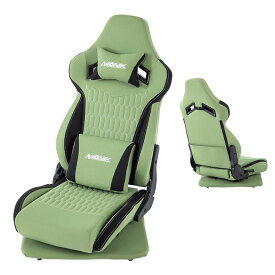 NIONIK ゲーミングチェア 座椅子型 ファブリック 回転 座椅子 ゲーミングチェア 座椅子180°リクライニング ひじ掛けなし ゲーミング座椅子 グリーン