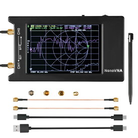 Dearsee NanoVNA-H4 50KHz-1.5GHz アンテナネットワー クアナライザ 4.0インチLCD ベクトルネットワークアナライザ アンテナ アナライザー 短波MF HF VHF UHF アンテナ アナライザ定在波 アンテナアナライザ 測