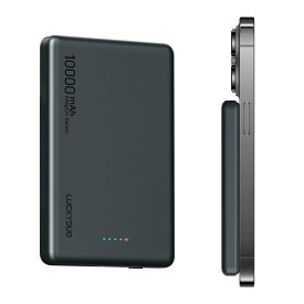 LUCKYDUO Magon モバイルバッテリー Magsafe 対応 10000mAh 12MM 軽量薄型 モバイルバッテリー マグネット PD20W USB-c出力 ワイヤレス出力(15W for Android/7.5W for iPhone)/US