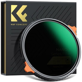 K&F Concept 82mm 可変NDフィルター ND2-ND32&CPL TRUE COLOR 1枚2役 多機能フィルター 黄色被り解消可能 両面28層コーティング 光学ガラス 撥水撥油キズ防止 フィルターケース付き （NANO-Xシリーズ）
