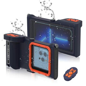 MRUOZRUI Bluetooth 接続第 3 世代ダイビング電話ケース、プロフェッショナル 15 メートル/50 フィート水中写真ケースシュノーケリングスキューバダイビング用防水電話ハウジング iPhone/Samsung/ユニバーサルに適合