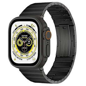 コンパチブル apple watch バンド apple watch リンクブレスレット チタン製 取り外しボタン 軽量 丈夫 調整工具不要 iWatch SE/Series Ultra 8 7 6 5 4 3 2 1対応 38mm 40mm 41mm 4