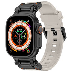 BinGeLi コンパチブル Apple Watch バンド 49mm 45mm 44mm 42mm アップルウォッチ スポーツ バンド TPU 交換用 ベルト 耐衝撃 防水 防汗メンズ Watch Ultra2/Ultra Series 9 8 SE2