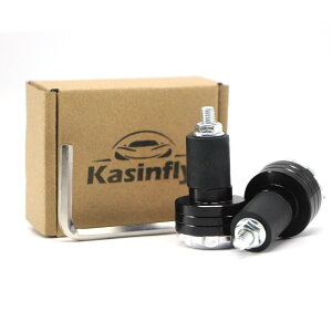 Kasinfly バイク ハンドルバーエンド アルミ製 バイク用バーエンド ゴム入れ 振動軽減 バーエンド バイク 見た目 ハンドルバーエンド