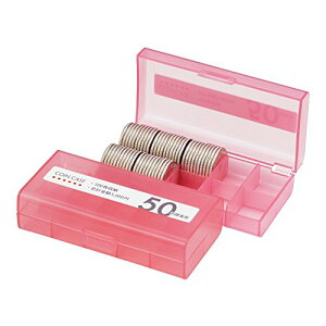 オープン工業 コインケース 50円硬貨100枚収納 M-50W 桃