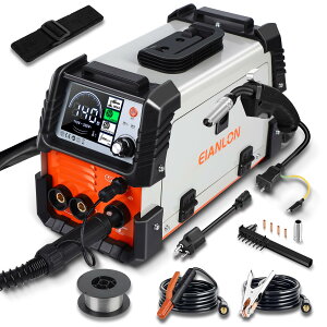 半自動溶接機 EIANLON 多機能溶接機 140A 100V/200V兼用 1台3役 ノンガスMIG・被覆アーク・LIFT TIGに対応 液晶