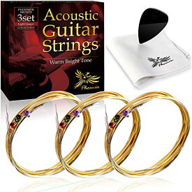 Phoenix アコースティック ギター 弦 フォスファーブロンズ PHOSPHOR_BRONZE Warm Bright Tone 3set