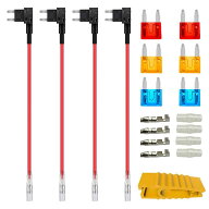 Kiligen 4個12V-24V車平型ヒューズホルダー 配線追加 電源取り出し 小型 ATMすぐ使える6個無料ヒューズ付…