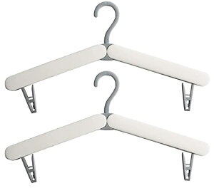 Yorkereynom 携帯ハンガー 2個セット 旅行用ハンガー 折りたたみハンガー 折り畳み式 携帯用 便利 軽量 多機能 省スペース 旅行/