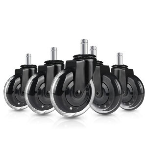 8T8 毛羽立ちやほこりを防ぐためのオフィスチェアキャスターの交換アップグレードバージョン、堅材、タイル、カーペットのユニバーサルフィットにスム