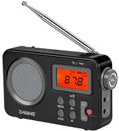 ZHIWHIS 小型ラジオ 携帯 高感度 FM/AM/短波/ワイドFM対応 乾電池式/usb電源使用可能 タイマー/デジタル…