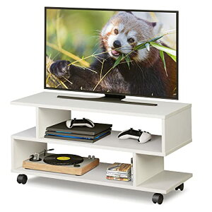 WLIVE テレビ台 テレビボード ローボード キャスター付き 幅80×奥行30×高さ39cm 24-37V対応 キャスター外しても利用可能 ロ