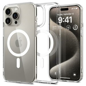 Spigen �n��18�N�̋Z�p�� iPhone 15 Pro Max �P�[�X �N���A MagSafe�Ή� �ČRMIL�K�i �E���g���E�n�C�u���b�h
