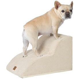EHEYCIGA 犬階段 2段 ベージュ 延長版 ドッグステップ ペット階段 滑り止め付き 洗える カバー取り外し（2段plus，ベージュ）