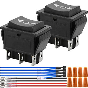 Xiatiaosann ���b�J�[�X�C�b�` 6�^�[�~�i�� 3�|�W�V����ON-OFF-ON DPDT ���[�����^���X�C�b�` 12V DC 10A/1