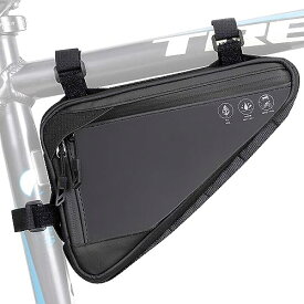 フレームバッグ 自転車バッグ 防水 大容量 トップチューブバッグ 両側開き 前後取り付け可能 ロードバイク用 マウンテンバイク用 トライアングル