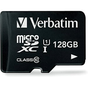 o[xC^ Verbatim microSD 128GB ő90MB/s UHS-1 U1 class10 ACEI[Ef[^@ɂS