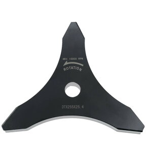 芝刈り機ブレード 3歯 刈払機用 替え刃 トリマー刃 草刈チップソー 高硬度 取り付け簡単 炭素鋼 草刈り機部品 穴径25.4mm