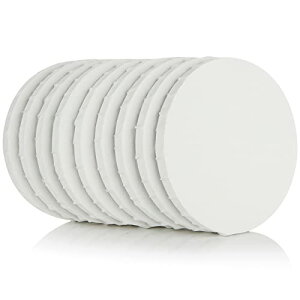 キャンバスボード 10枚セット 張りキャンバス 丸 直径20cm キャンバス 円型 絵画ボード 生地 リンネル 亜麻 画材 水彩 油絵 木製フレ