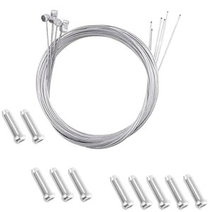 Mirhua 自転車のブレーキ線1.7m 6個 10個付 自転車交換用 芯線マウ ブレーキケーブル 耐久性 パー