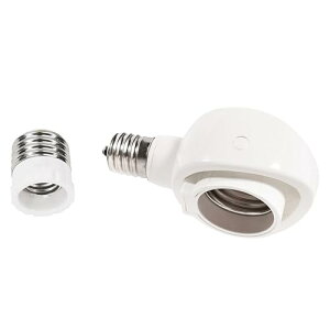 Pispoer- くみあわせがたE26→E26 LED電球専用-可変式ソケット-屋内用-ソケット変換コンセント-簡単取付 工事不要-AC 100