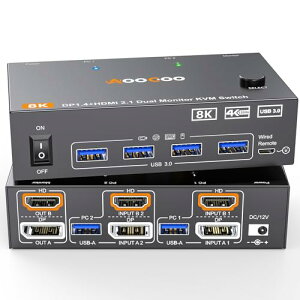 fA j^[ KVM XCb` 2 |[g 8K@60Hz 4K@144Hz HDMI+DP USB 3.0 XCb` gfBXvC