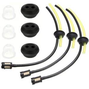 燃料ホースセット 刈払機パーツ チェーンソー交換用部品 芝刈り機部品 取り付けが簡単 防錆性 草刈払機燃料ホース3個 プライマリーポンプ3個 グ