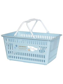 錦化成 収納ケース かご 小物入れ バスケット シナモロール ブルー 約26.3×19.3×13.5cm おもちゃ ジム サウナ スパバッグとし