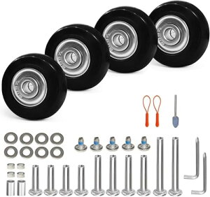 �����p�É��L���X�^�[ 4�Z�b�g �S���� �u���b�N 50mm�iDIY�C���L�b�g�j�b�X�[�c�P�[�X�E�V���b�s���O�J�[�g�E�L�����[�o�b�O�Ή� �Ԏ�����