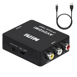 J-Wonlyus RCA to HDMI�ϊ��R���o�[�^�[ AV to HDMI �ϊ��� CVBS RCA-HDMI�R���|�W�b�g �A�_�v�^�[ �r
