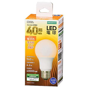 �I�[��OHM LED�d�� E26 40�`���� �d���F �I�[���d�@ LDA5L-G AG52 06-4454