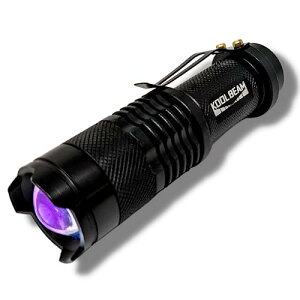 KOOLBEAM 365nm �A�j�T�L�X���C�g �~�j �u���b�N���C�g KB-43 �P3�d�r 1�{ �^�ۃ`�F�b�N �L�^�� �g�R�W���~ ���� ���o