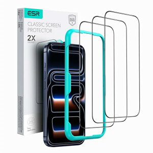 ESR iPhone 17 Pro Max �K���X�t�B���� ���������x iPhone17ProMax�ی�t�B���� 3�� �����K���X �ȒP���t��