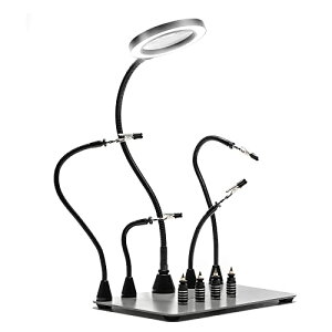 SainSmart ���C�͂񂾂��ăX�^���h 5�{LED�g�勾���C�g 4�����t���L�V�u���A�[�� 4 PCB�z���_�[ �`�[�����x�[�X�t�� �͂񂾂���